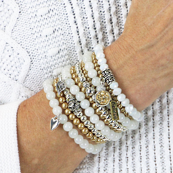 Carissa - Bead Bracelets Set of 10