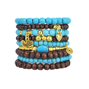Paz - Bead Bracelets Set of 9