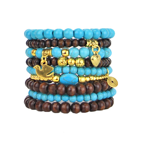 Paz - Bead Bracelets Set of 9