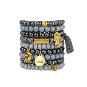 Serena - Bead Bracelets Set of 9