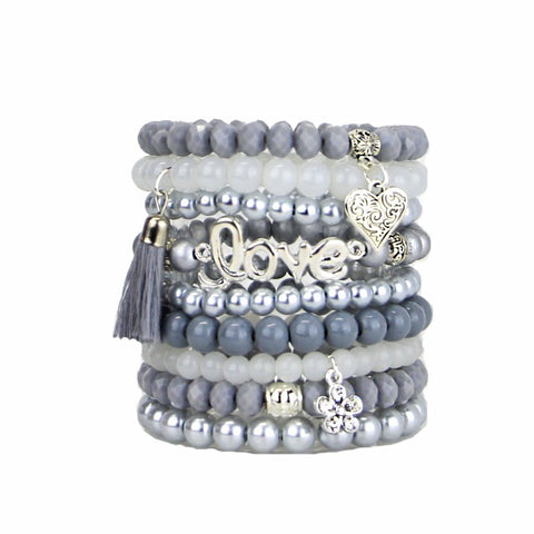 Amore - Bead Bracelets Set of 10