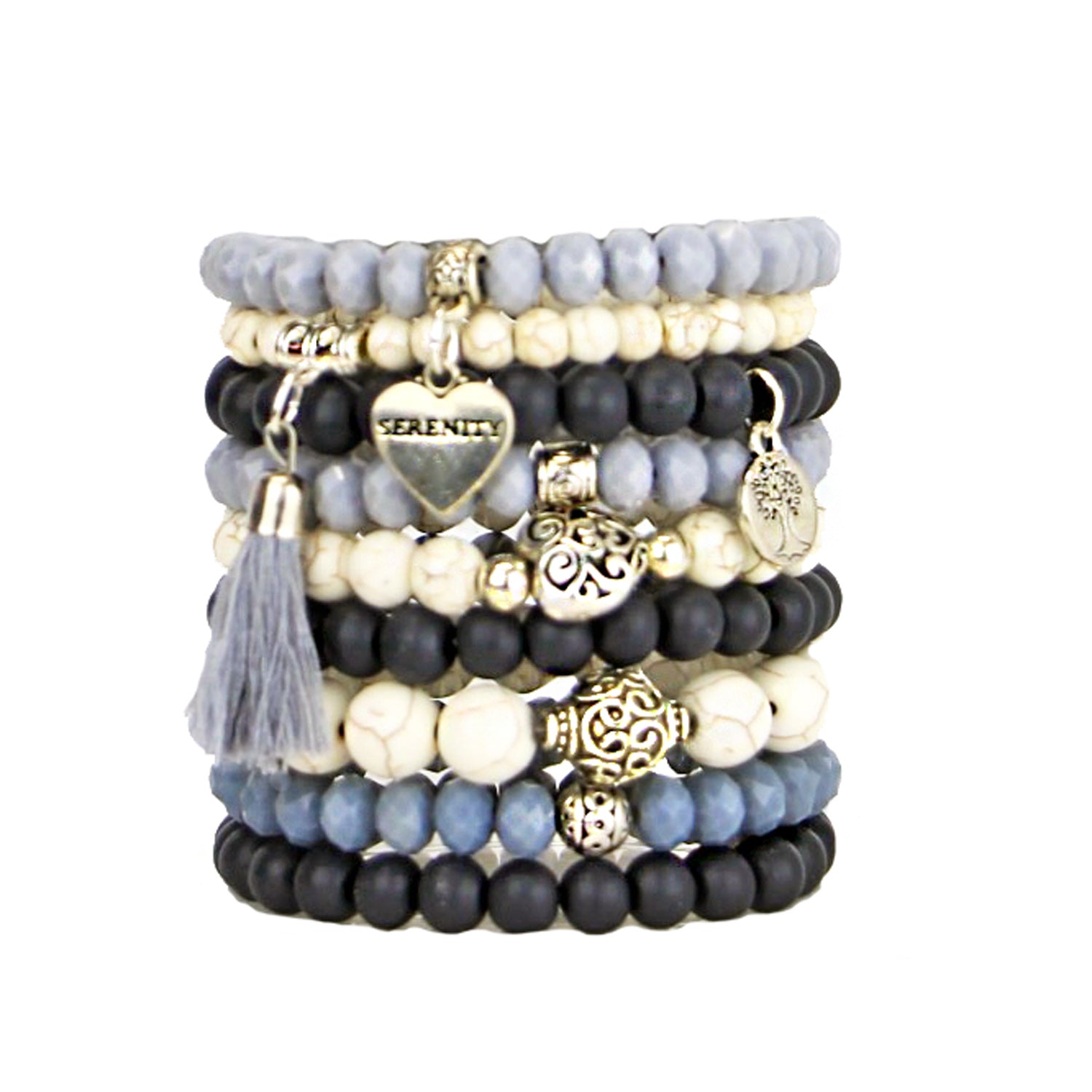 Serene - Bead Bracelets Set of 9