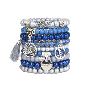 Emeline - Bead Bracelets Set of 9