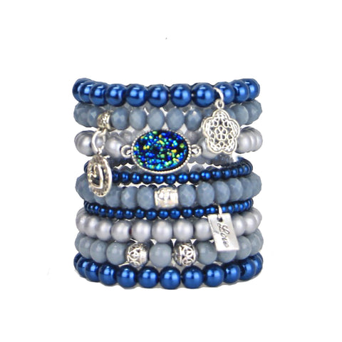 Grace - Bead Bracelets Set of 9