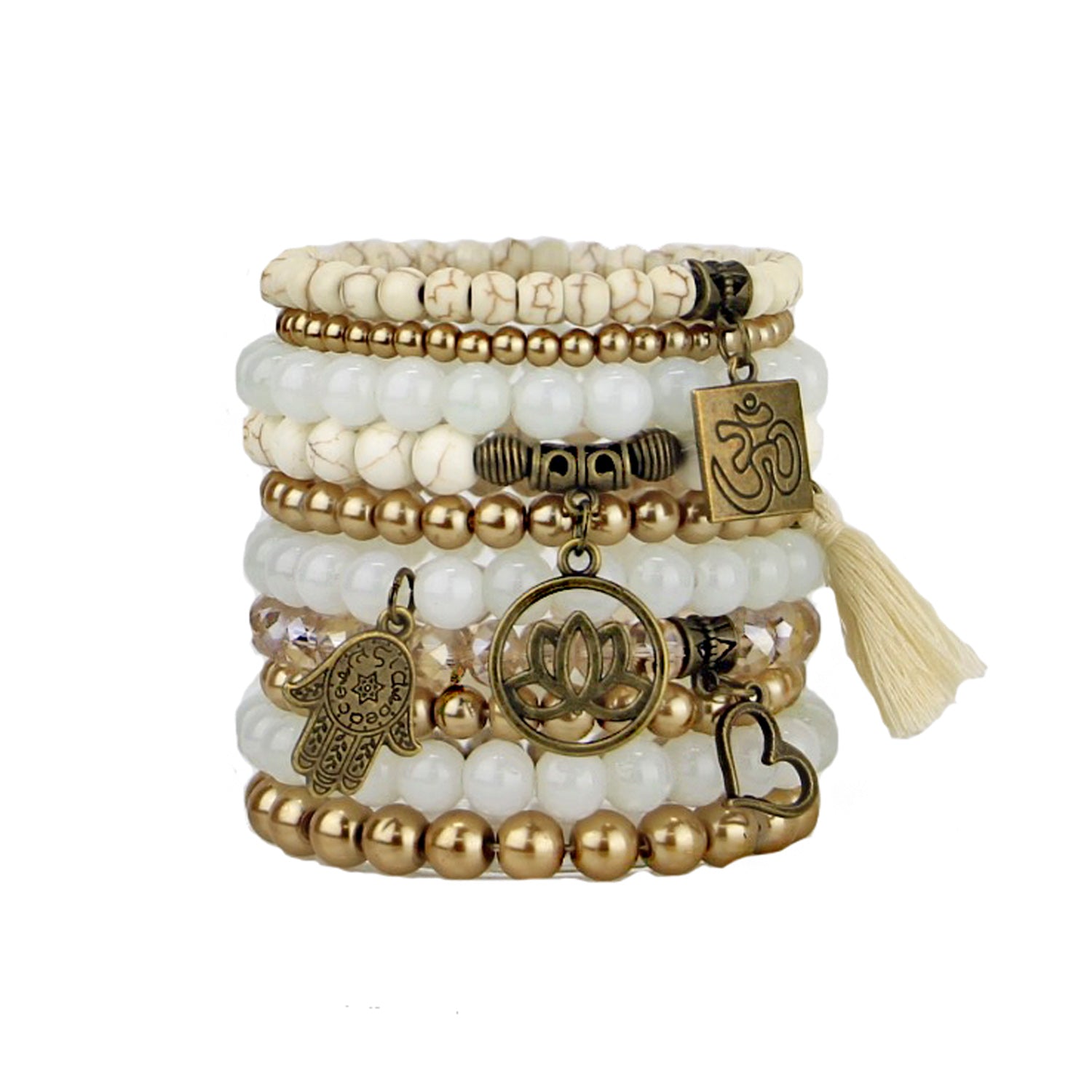 Asana - Bead Bracelets Set of 10