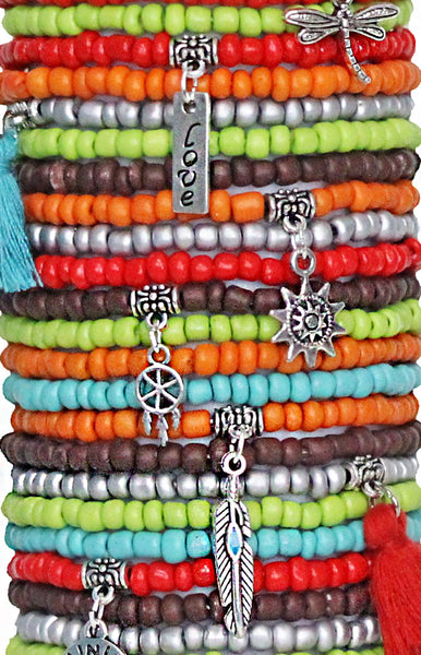 Beaded Stacked Bracelets 