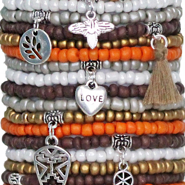Beaded Stacked Bracelets 