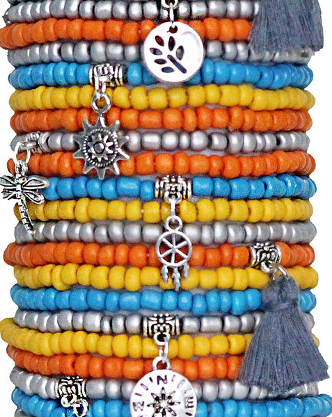 Beaded Stacked Bracelets 