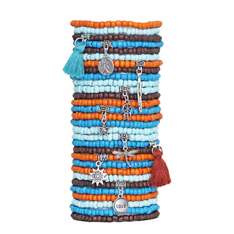 Beaded Stacked Bracelets 