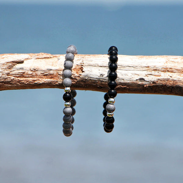 Couples Bracelet Set of Two Dyed Jade Stretch Bracelets